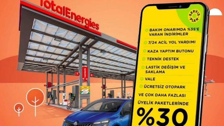 Club TotalEnergies üyelerine Servis Plan’dan yüzde 30 indirim