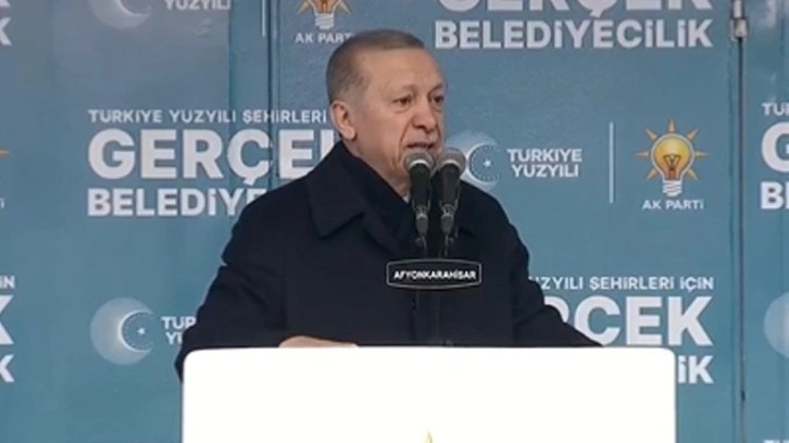 Cumhurbaşkanı Erdoğan Afyonkarahisar'da konuşuyor