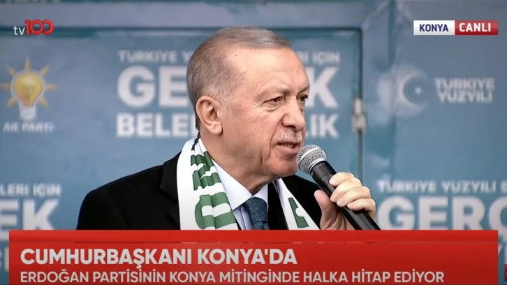 Cumhurbaşkanı Erdoğan Konya'da konuşuyor