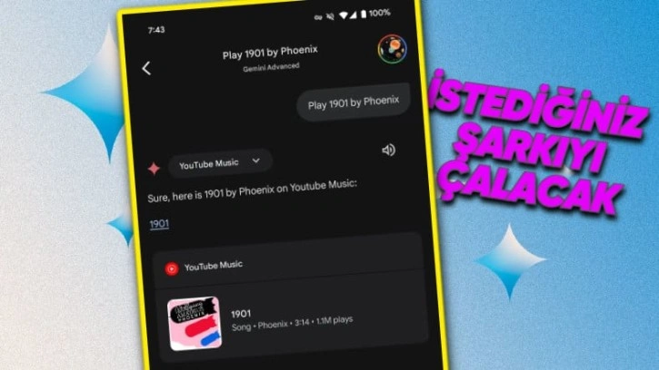 Google Gemini'a, YouTube Music Uzantısı Eklendi