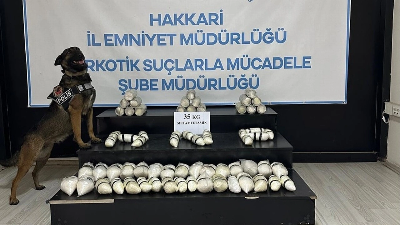 Hakkari'de 35 kilogram metamfetamin ele geçirildi; 1 tutuklama