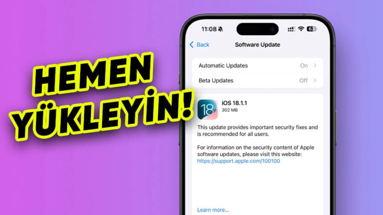 iOS 18.1.1 Yayımlandı: İşte Yenilikler