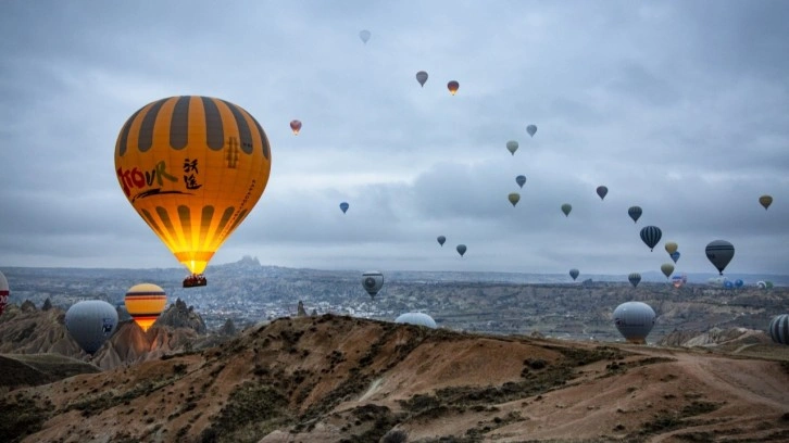 Kapadokya'da bayram tatili yoğunluğu