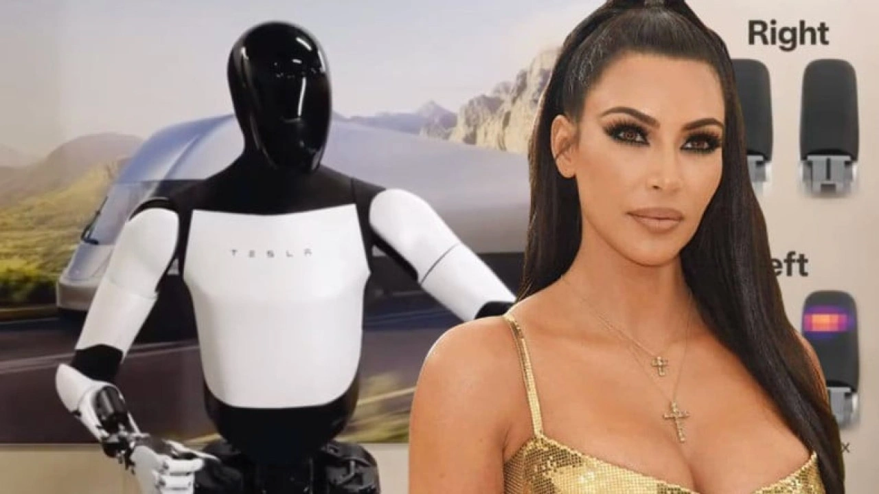 Kim Kardashian, Tesla'nın Yeni Robotuyla Video Paylaştı