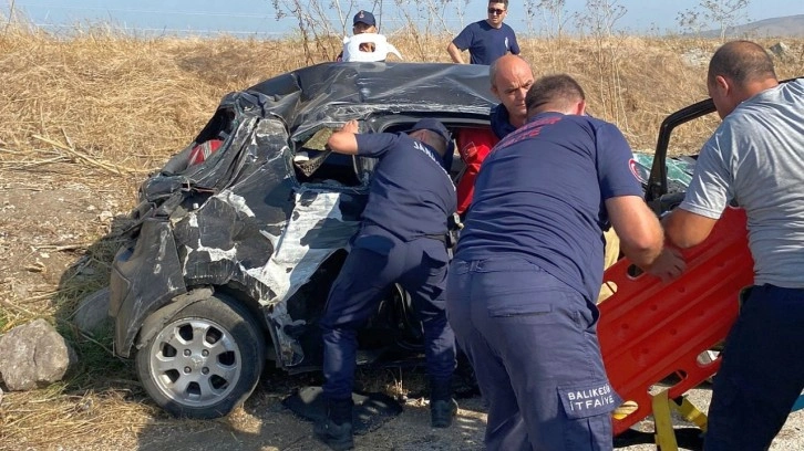 Otomobil yoldan çıkarak takla attı: 5 yaralı