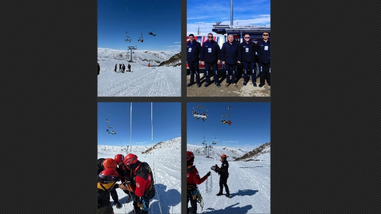 Sivil Savunma Teşkilatı Başkanlığı AFAD  Erzurum Kış Saha Tatbikatı'na katıldı