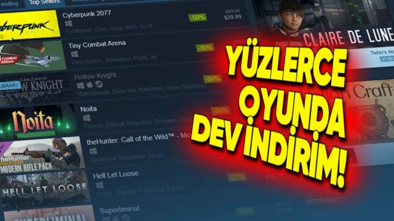 Steam'de Bu Hafta Fiyatı Düşen Oyunlar (24-31 Mart)