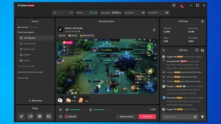 TikTok'u Twitch'e Çevirecek Uygulama: TikTok LIVE Studio