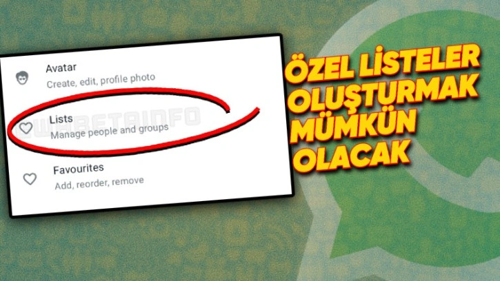 WhatsApp'a "Listeler" Geliyor!