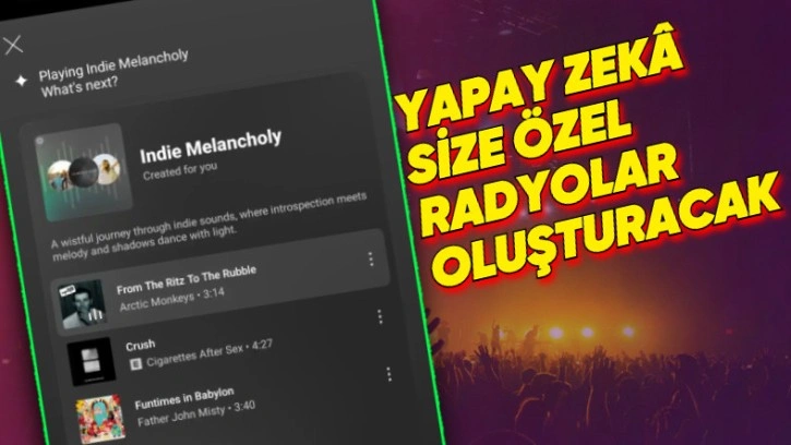 YouTube Music'e Yapay Zekâyla Radyo Oluşturma Geliyor