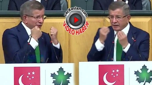 Ahmet Davutoğlu kürsüde hüngür hüngür ağladı