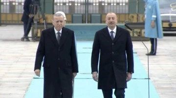 Azerbaycan Cumhurbaşkanı Aliyev Ankara'da! Cumhurbaşkanı Erdoğan resmi törenle karşıladı