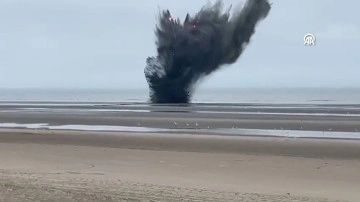 Belçika sahilinde İkinci Dünya Savaşı'ndan kalma bomba bulundu! O bomba böyle patlatıldı