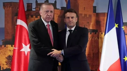 Cumhurbaşkanı Erdoğan, Fransız mevkidaşı Macron ile görüştü