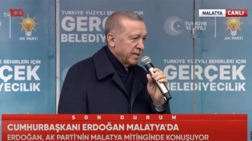 Cumhurbaşkanı Erdoğan Malatya'da konuşuyor