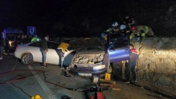 Düzce'de 3 araç zincirleme kazaya karıştı