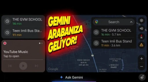 Google Gemini, Android Auto'ya Geliyor!