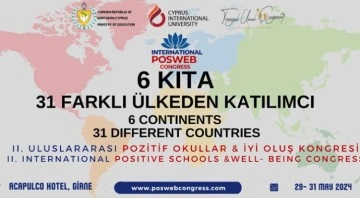 II. Uluslararası Pozitif Okullar ve İyi Oluş Kongresi Girne'de yapılıyor