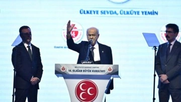MHP 14. Olağan Büyük Kurultayı'nda Bahçeli, genel başkanlığa yeniden seçildi