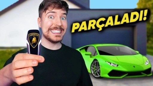 MrBeast Lamborghini'yi Kaç Şerit Bantla Durdurabileceğini Test Ederken Parçaladı