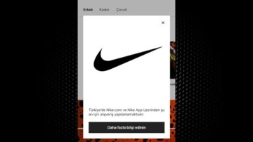 Nike, Türkiye'den İnternet Alışverişlerini Askıya Aldı